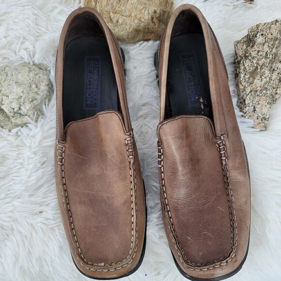 Kenneth Cole reaction rock solid leather slip on loafers - Picture 10 of 11